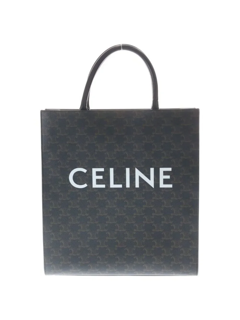 Celine Lyonphe Vertical Cover Triomphe Canvas Brown Handbag
